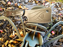 Load image into Gallery viewer, Free Hand Engraved Bat High Carbon Steel Mini Cleaver