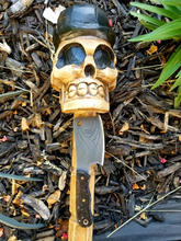 Load image into Gallery viewer, Free Hand Engraved Bat High Carbon Steel Mini Cleaver