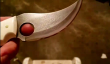 Load image into Gallery viewer, Dragon Engraved High Carbon Steel Skinner with Scrimshaw Handle