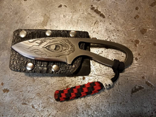 Load image into Gallery viewer, Freehand Engraved Flaming Eye High Carbon Steel