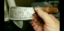 Load image into Gallery viewer, Tiger Engraved High Carbon Steel Mini Cleaver