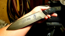 Load image into Gallery viewer, Army 173rd Airborne Timberwolf spearpoint high carbon knife (CUSTOMIZABLE TO ANY MILITARY UNIT)