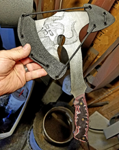 Load image into Gallery viewer, Nordic Inspired High Carbon Steel Viking Hatchet (CUSTOMIZABLE ENGRAVING)