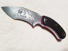 Load image into Gallery viewer, The Bulldog Brigham High carbon Steel with Black and Red paper Micarda
