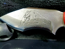 Load image into Gallery viewer, The Bulldog Brigham High carbon Steel with Black and Red paper Micarda