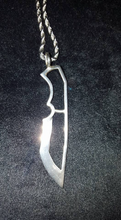 Load image into Gallery viewer, 92.5 sterling silver pendant with Corian Inlay on 24 inch snake chain
