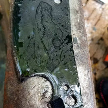 Load image into Gallery viewer, Crocodile freehand engraved high carbon steel Mini Cleaver