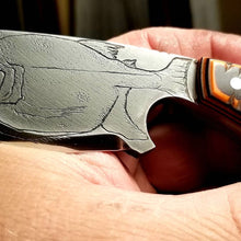 Загрузить изображение в средство просмотра галереи, The Piranha high carbon steel with kydex sheath and ball chain necklace