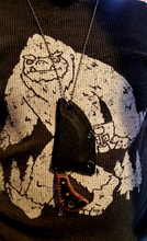 Загрузить изображение в средство просмотра галереи, The Piranha high carbon steel with kydex sheath and ball chain necklace