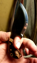 Загрузить изображение в средство просмотра галереи, The Piranha high carbon steel with kydex sheath and ball chain necklace