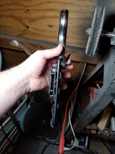 Load image into Gallery viewer, Scrimshaw Timberwolf Spearpoint High Carbon knife hybrid handle material