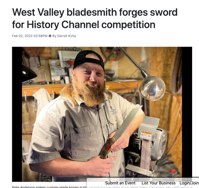 Local Article about my time on forged