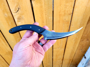 Scythe 5.5" upswept cutting edge, black ultrex handle