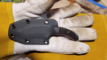 Cargar imagen en el visor de la galería, The Fire fighter Brigham High Carbon Steel with Black and Red Paper Micarda
