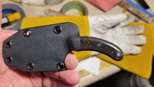 Cargar imagen en el visor de la galería, The Fire fighter Brigham High Carbon Steel with Black and Red Paper Micarda
