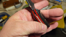 Cargar imagen en el visor de la galería, The Fire fighter Brigham High Carbon Steel with Black and Red Paper Micarda
