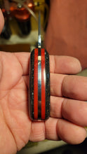Cargar imagen en el visor de la galería, The Fire fighter Brigham High Carbon Steel with Black and Red Paper Micarda
