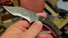 Cargar imagen en el visor de la galería, The Fire fighter Brigham High Carbon Steel with Black and Red Paper Micarda
