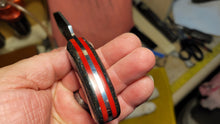 Cargar imagen en el visor de la galería, The Fire fighter Brigham High Carbon Steel with Black and Red Paper Micarda
