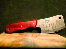 Load image into Gallery viewer, Pyro Cleaver with bloodwood handle
