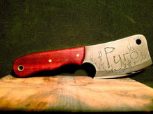 Load image into Gallery viewer, Pyro Cleaver with bloodwood handle
