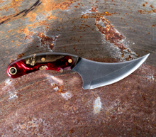 Laden Sie das Bild in den Galerie-Viewer, Mini Skinner High Carbon Steel Blade with Hybrid Burl Epoxy Resin Handle
