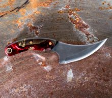 Load image into Gallery viewer, Mini Skinner High Carbon Steel Blade with Hybrid Burl Epoxy Resin Handle
