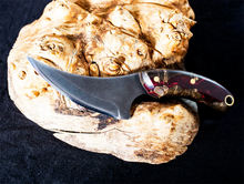 Laden Sie das Bild in den Galerie-Viewer, Mini Skinner High Carbon Steel Blade with Hybrid Burl Epoxy Resin Handle

