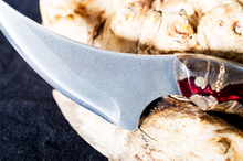 Load image into Gallery viewer, Mini Skinner High Carbon Steel Blade with Hybrid Burl Epoxy Resin Handle
