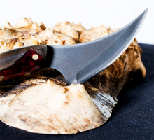 Load image into Gallery viewer, Mini Skinner High Carbon Steel Blade with Hybrid Burl Epoxy Resin Handle
