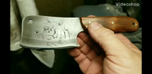 Загрузить изображение в средство просмотра галереи, Tiger Engraved High Carbon Steel  Mini Cleaver
