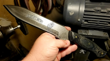 Cargar imagen en el visor de la galería, Army 173rd Airborne Timberwolf spearpoint high carbon knife (CUSTOMIZABLE TO ANY MILITARY UNIT)
