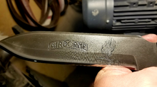 Cargar imagen en el visor de la galería, Army 173rd Airborne Timberwolf spearpoint high carbon knife (CUSTOMIZABLE TO ANY MILITARY UNIT)
