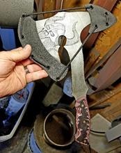Load image into Gallery viewer, Nordic Inspired High Carbon Steel Viking Hatchet (CUSTOMIZABLE ENGRAVING)
