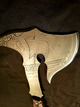 Carregar imagem no visualizador da galeria, Nordic Inspired High Carbon Steel Viking Hatchet (CUSTOMIZABLE ENGRAVING)
