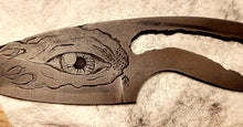 Load image into Gallery viewer, Freehand Engraved Flaming Eye High Carbon Steel
