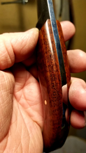 Cargar imagen en el visor de la galería, Upswept high carbon steel blade with snakewood handle

